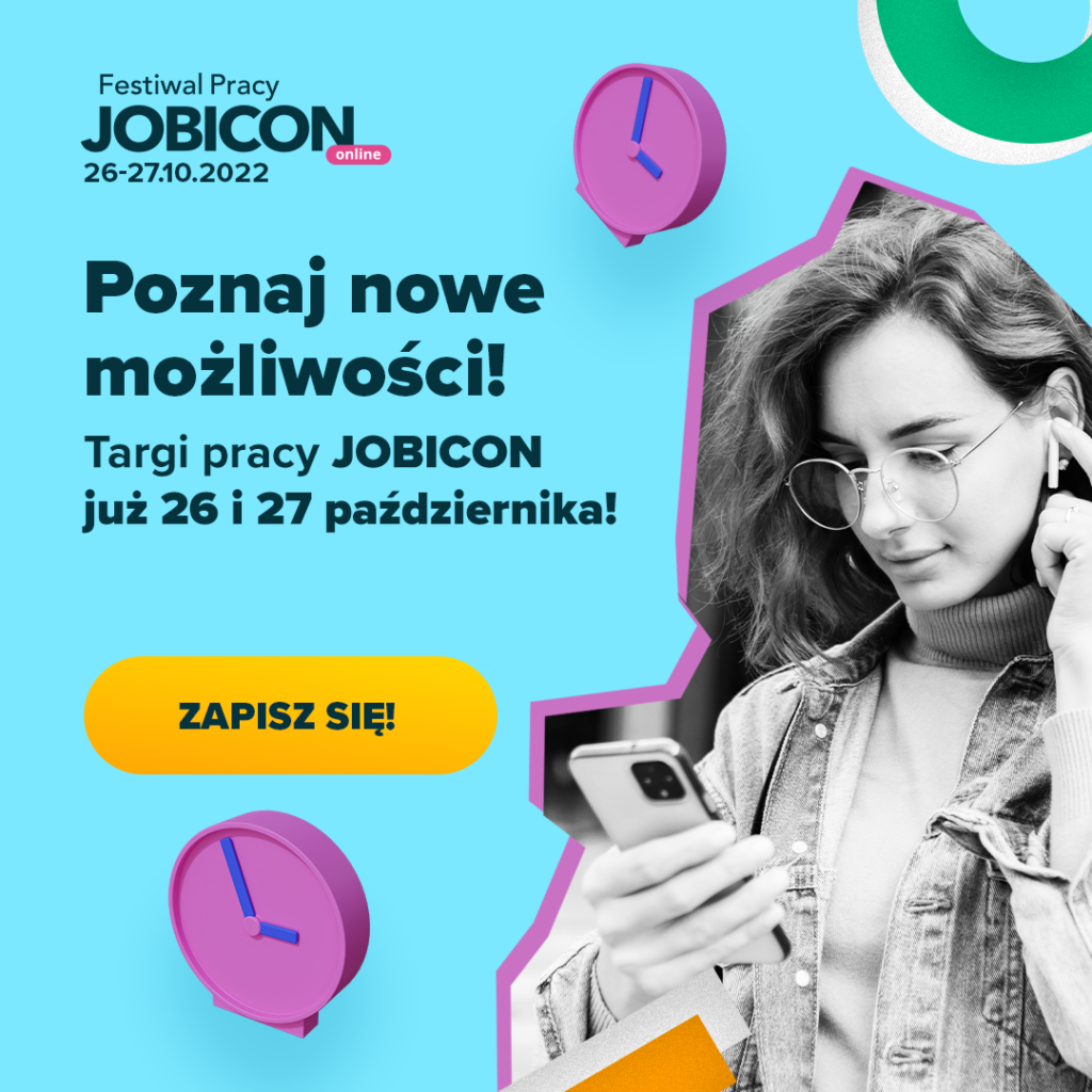 Plakat promujący festiwal pracy JOBICON