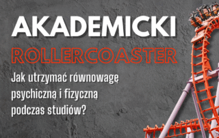 Grafika z napisem akademicki rollercoaster
